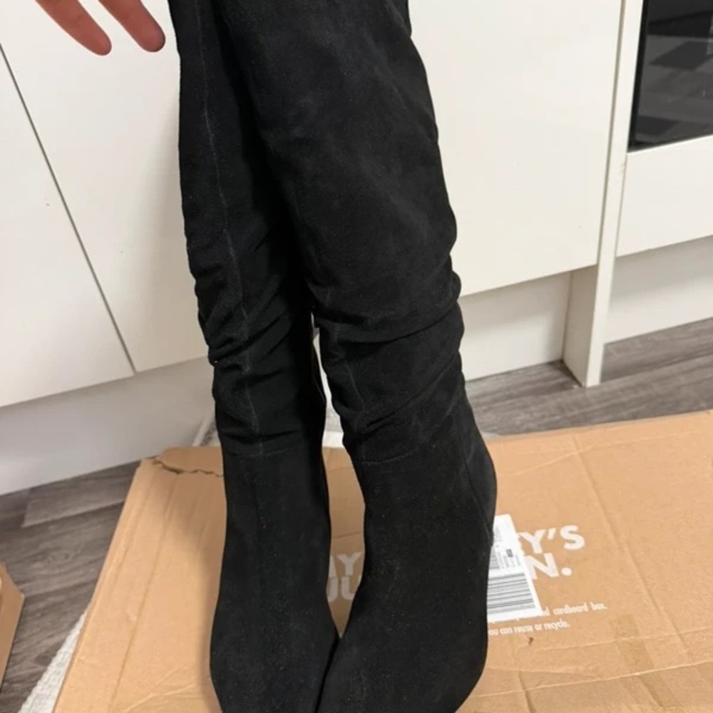 Chic Black Heeled Boots for Women - Picture 2 of 2